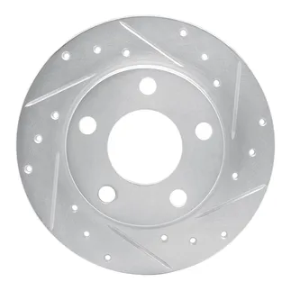 R1 Concepts EDZ-73021R Brake Rotor Drilled and Slotted Silver
